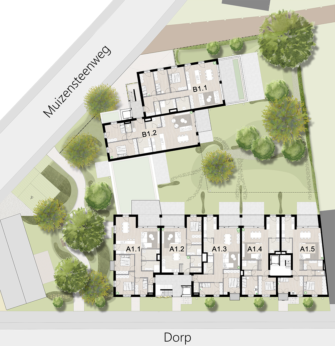 Bouwbedrijf Schoovaerts - Eerste verdieping - gebouwen A en B